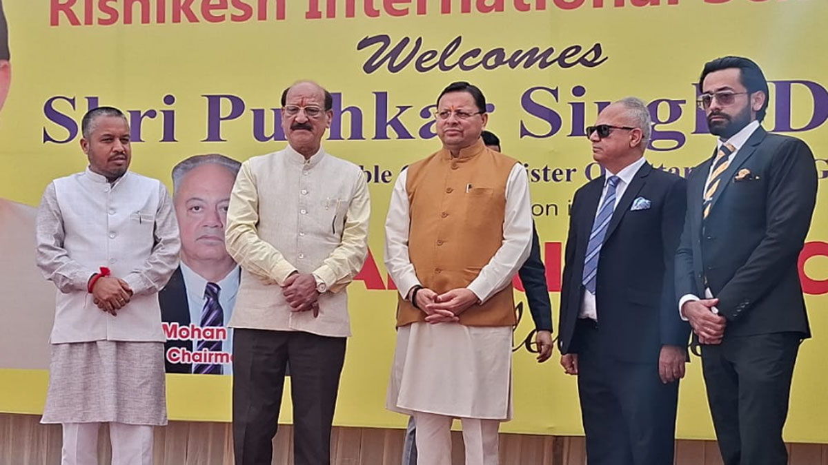 cm pushkar singh dhami in rishikesh