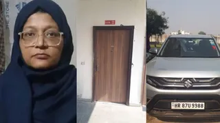 आतंकी डॉ. शाहीन, फरीदाबाद में उसका फ्लैट और ब्रेजा कार।