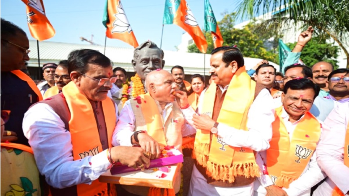 bihar election victory celebrations at mp bjp office family politics rejected