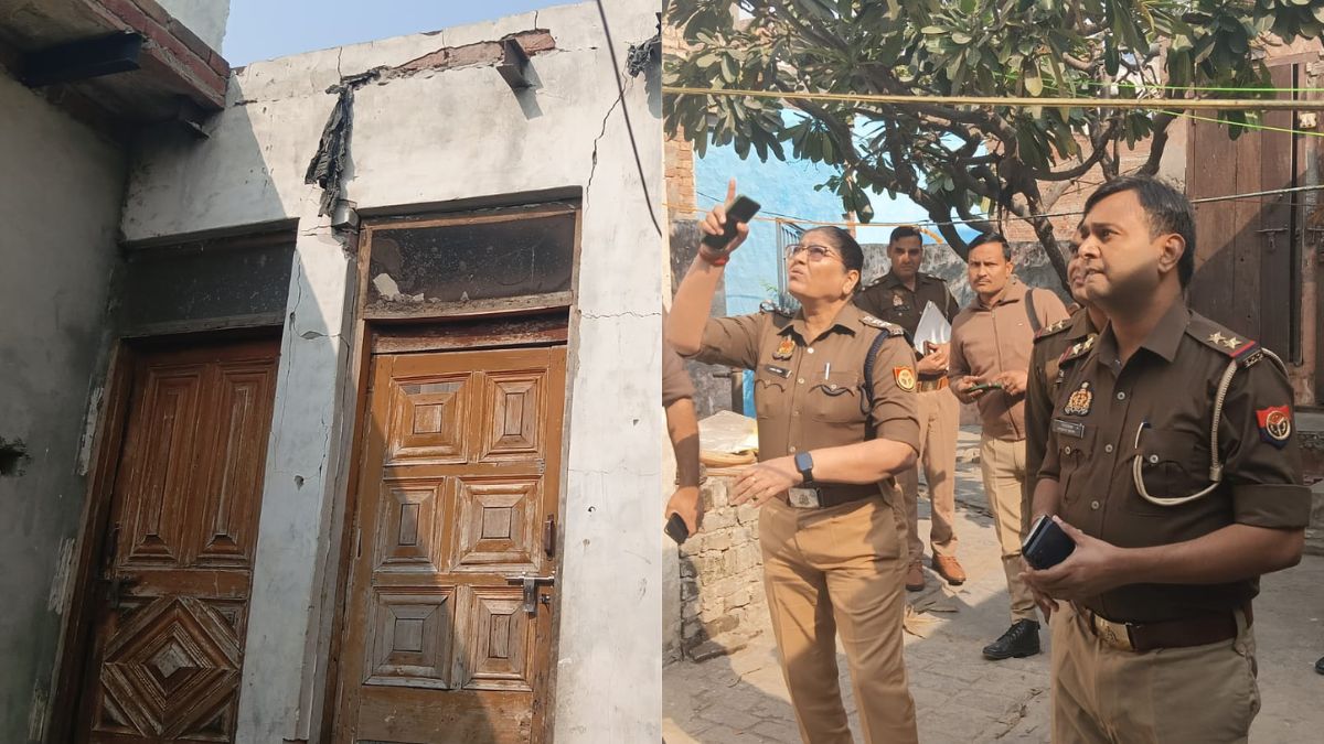 house explosion in pilkhuwa two injured wall collapsed