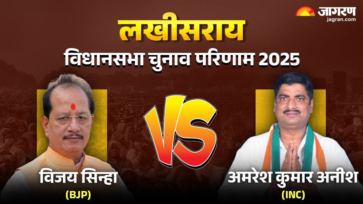 lakhisarai vidhan sabha chunav result 2025 bjp vijay sinha vs congress amresh kumar anish winner loser and latest update