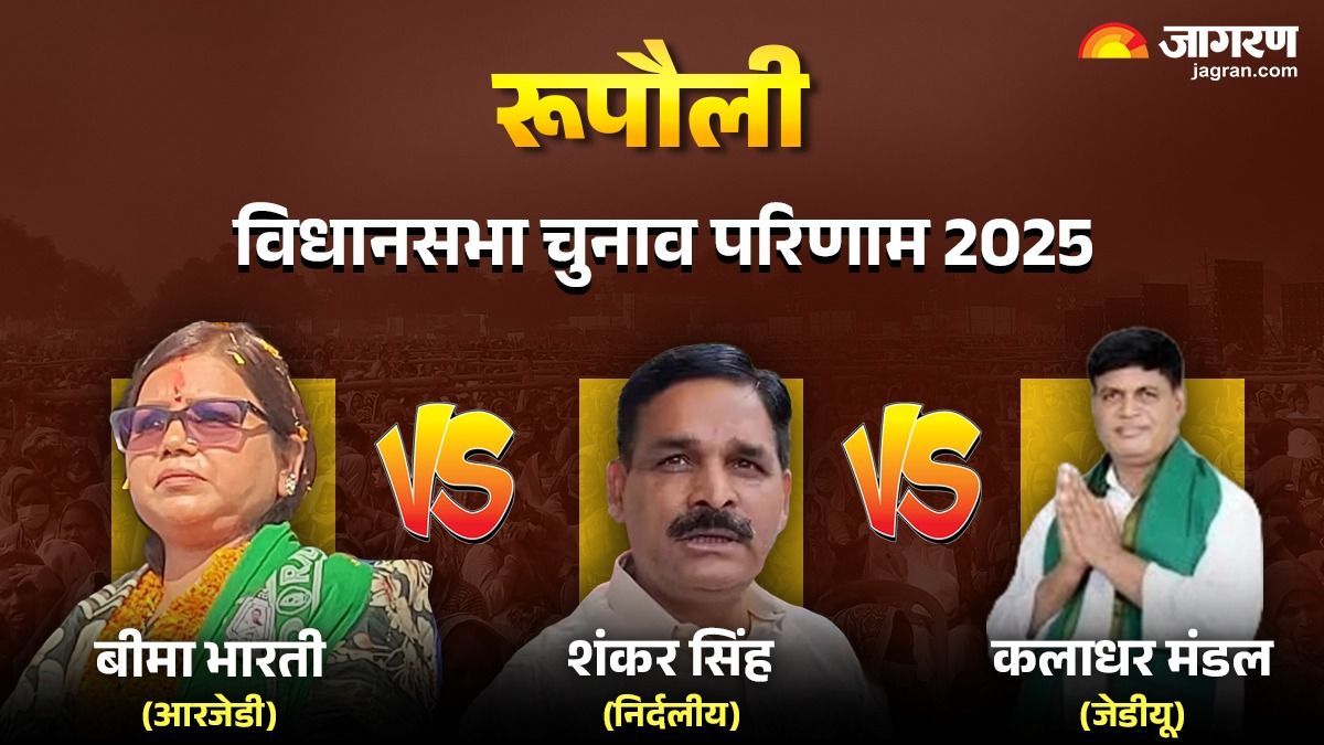 rupauli vidhan sabha chunav result 2025 rjd bima bharti vs jdu kaladhar mandal vs independent shankar singh winner loser and live update