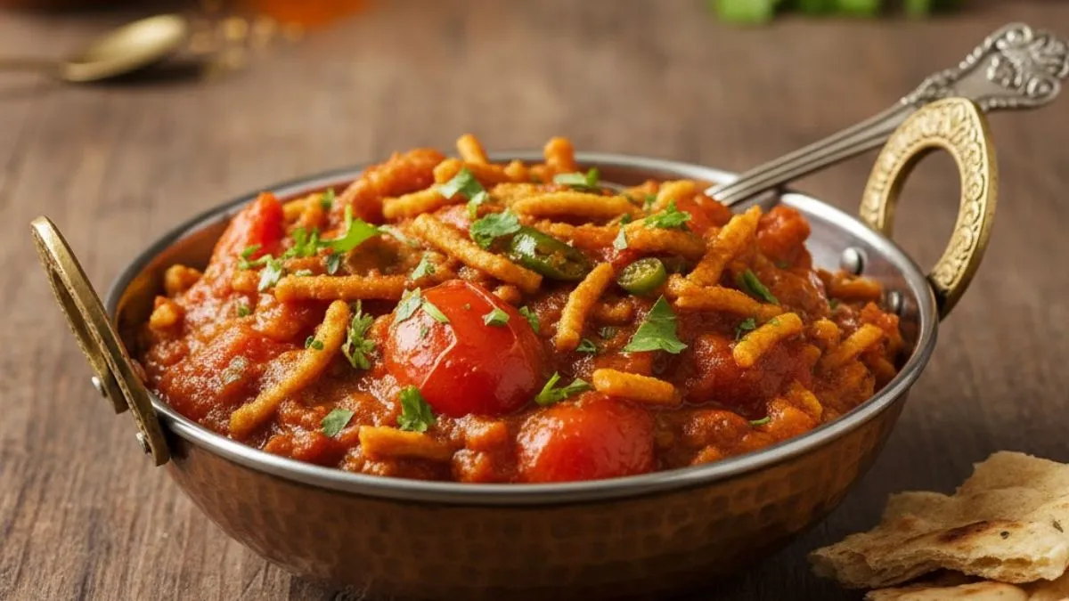 इस आसान रेसिपी से मिनटों में तैयार करें सेव-टमाटर की सब्जी, घर पर ही मिलेगा ढाबे वाला स्वाद
