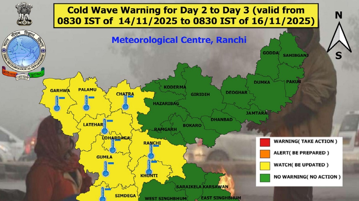 jharkhand weather cold wave intensifies foggy mornings sunny days