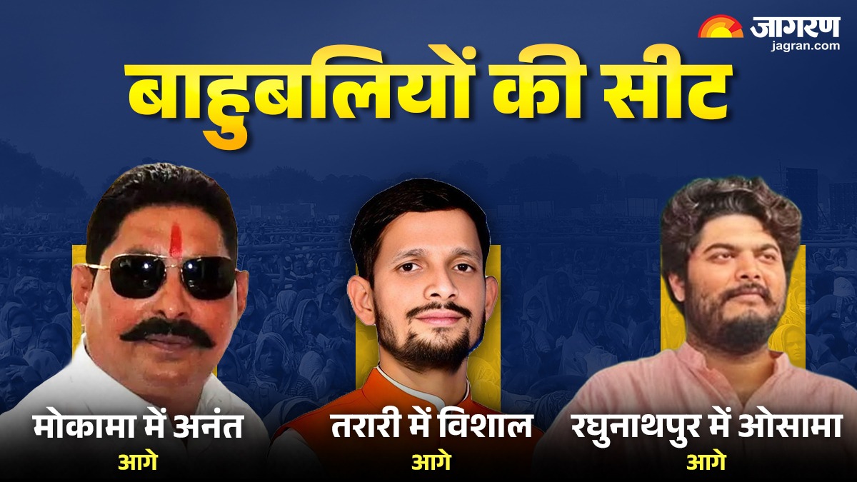 bihar elections strongmen lead in anant leads in mokama vishal leads in tarari and osama leads in raghunathpur the lead kept shifting in danapur