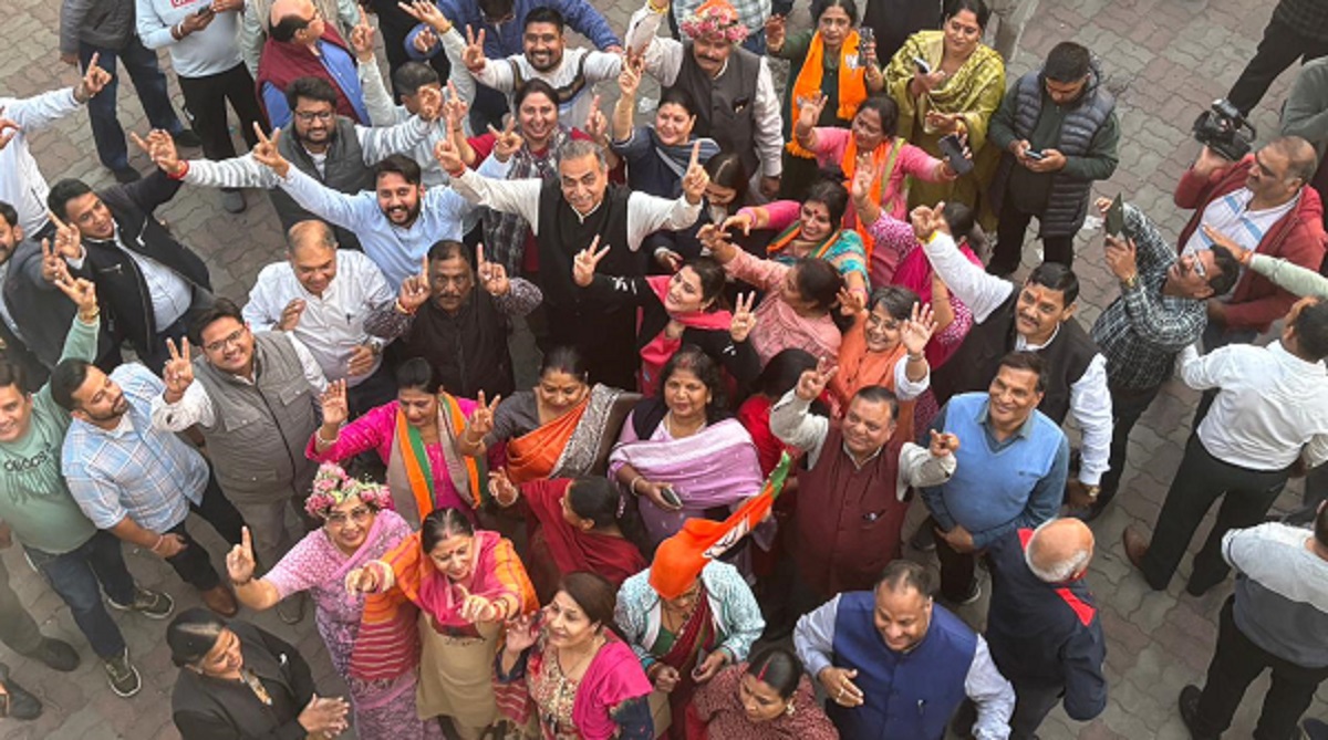 bihar celebrations chandigarh erupts in joy with drums and fireworks