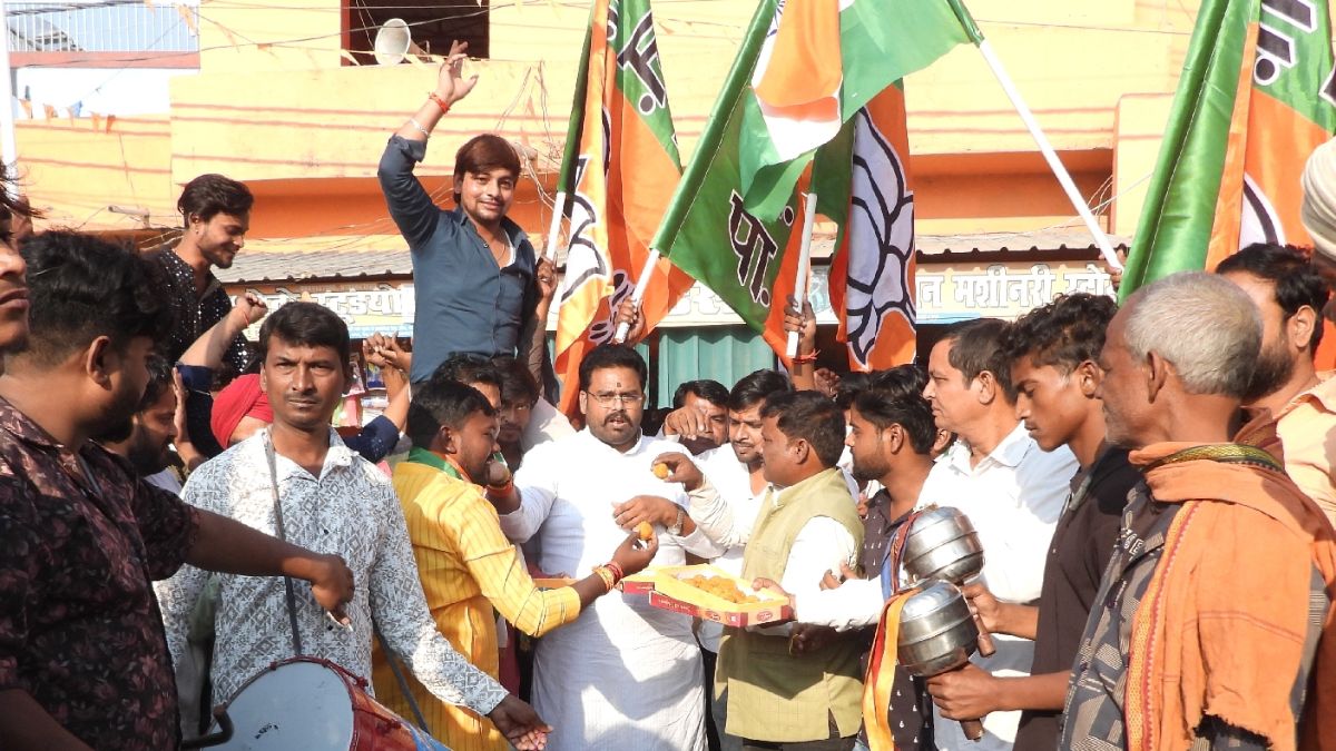 bihar election victory celebrations erupt in siddharthnagar