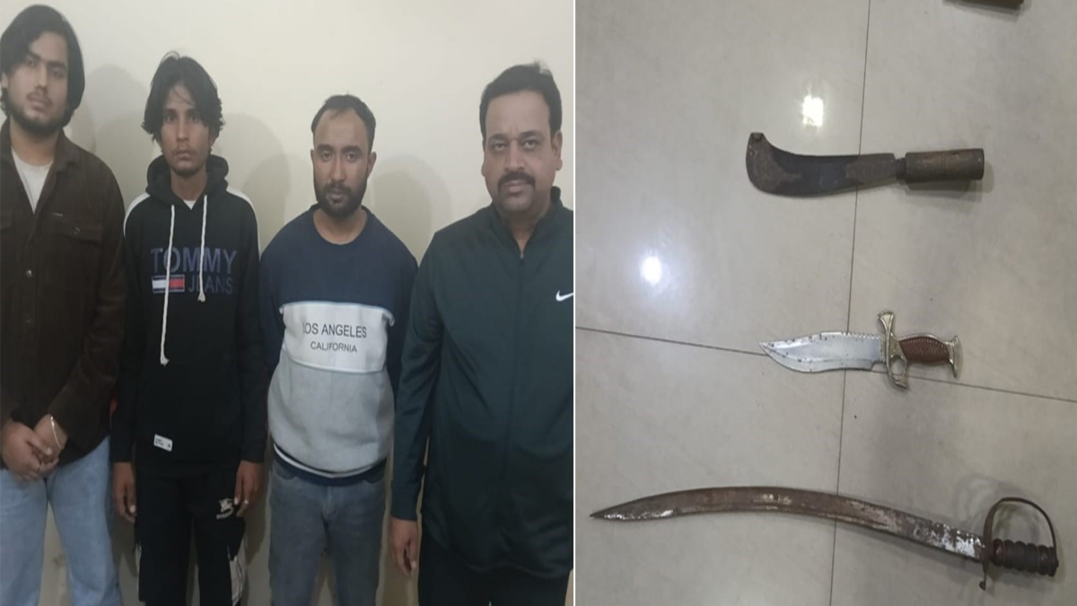 four arrested in jammu with sharp weapons police suspect crime plot