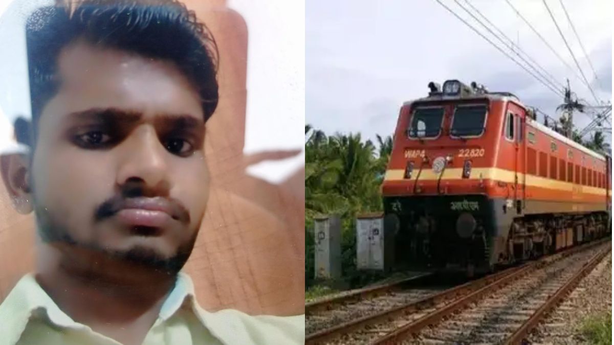 man was passing from railway track while listening songs on earphone rammed by train