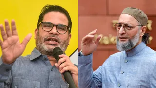 प्रशांत किशोर और असदुद्दीन ओवैसी। PTI