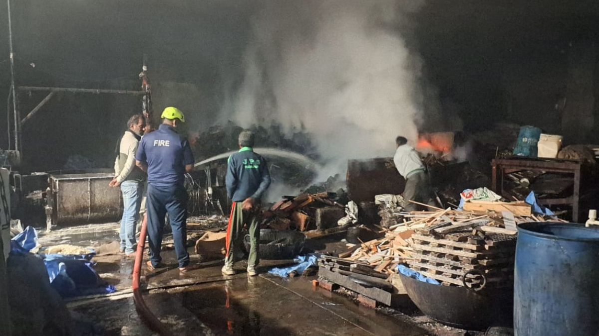 kichha factory fire massive loss as goods turn to ashes