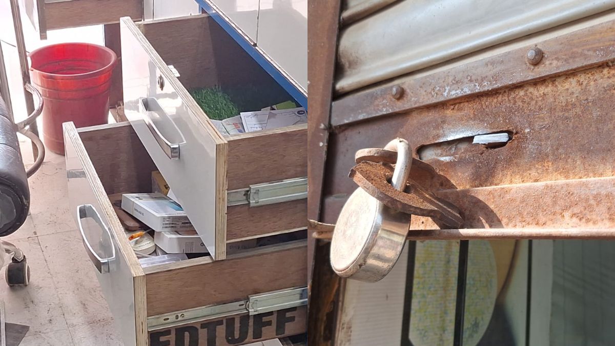 thieves targeted a telecom shop in muktsar stole 25 mobile phones and cash worth rs 2 lakh