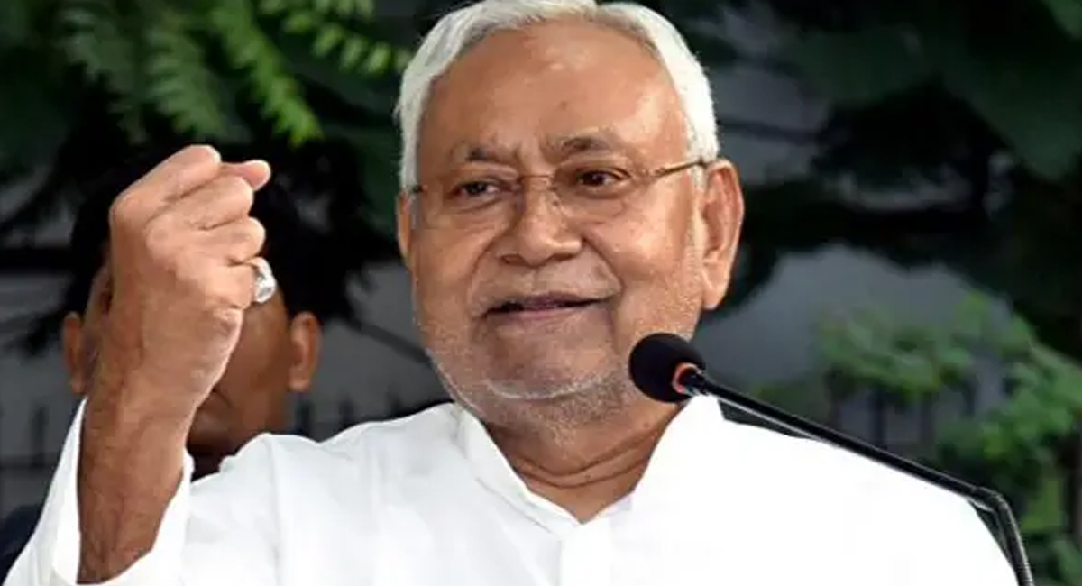where was nitish kumar on election result day