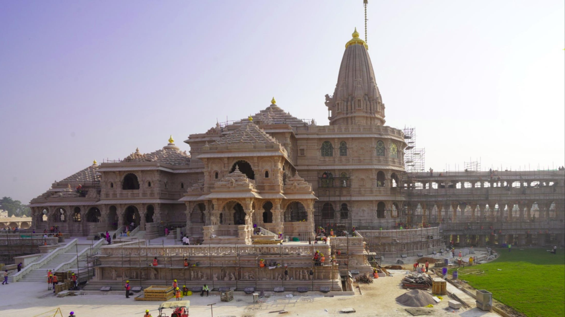 guests are prohibited from carrying mobile phones at ram temple flag hoisting ceremony