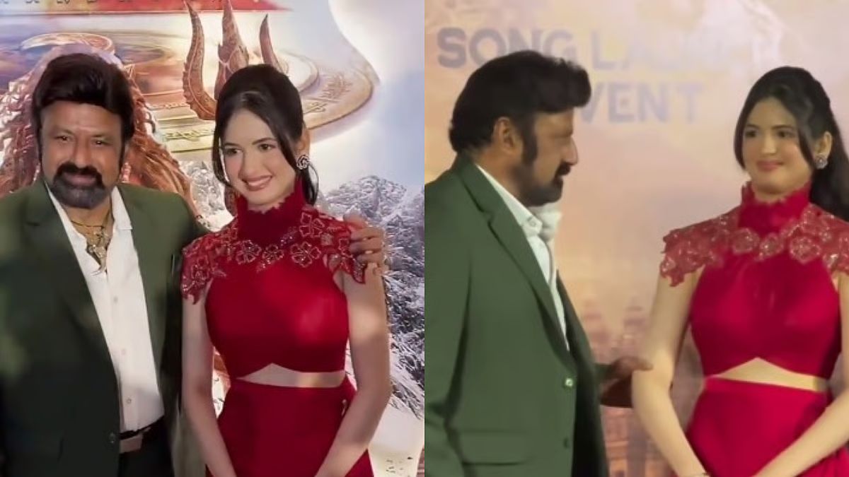 nandamuri balakrishna pulls harshali malhotra towards him netizens upset with his behaviour