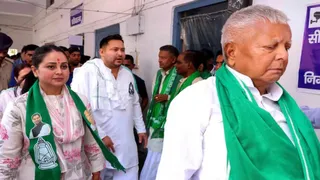 लालू यादव, रोहिणी यादव। (पीटीआई)