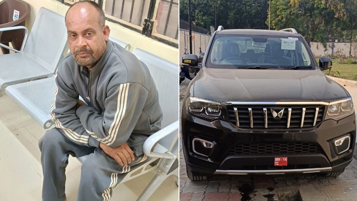 lucknow news without registration no suv driver locked the door took traffic policeman ten kilometer while he demanded rc of vehicle