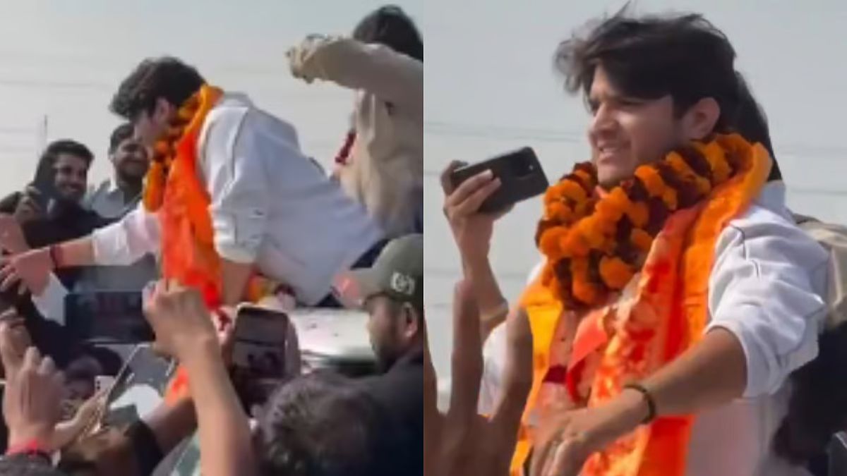 bigg boss 19 mridul tiwari receives grand welcome in noida surrounded by fans