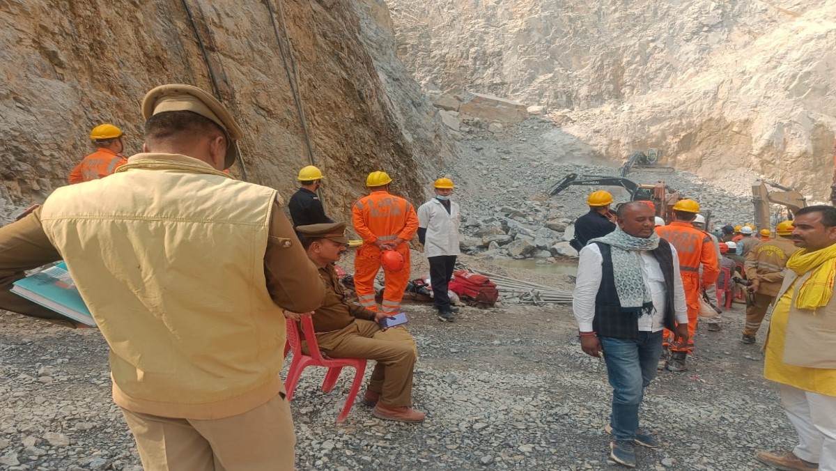 sonbhadra mine accident rescue operations continue in deep mine