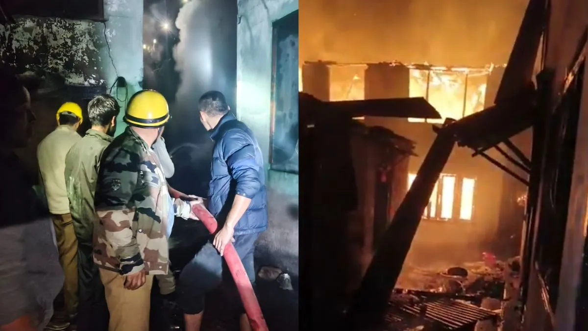 कुल्लू: मणिकर्ण में आग लगने से दो मकान जलकर राख, आग मची अफरा तफरी
