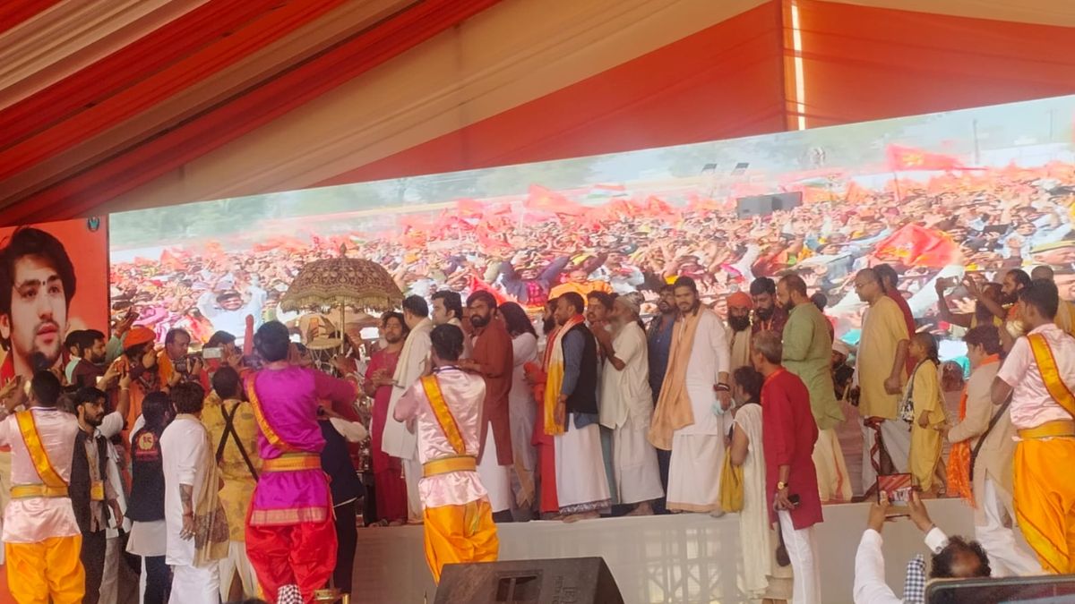 sanatan ekta padyatra started for the last stop vrindavan decorated to welcome the yatra