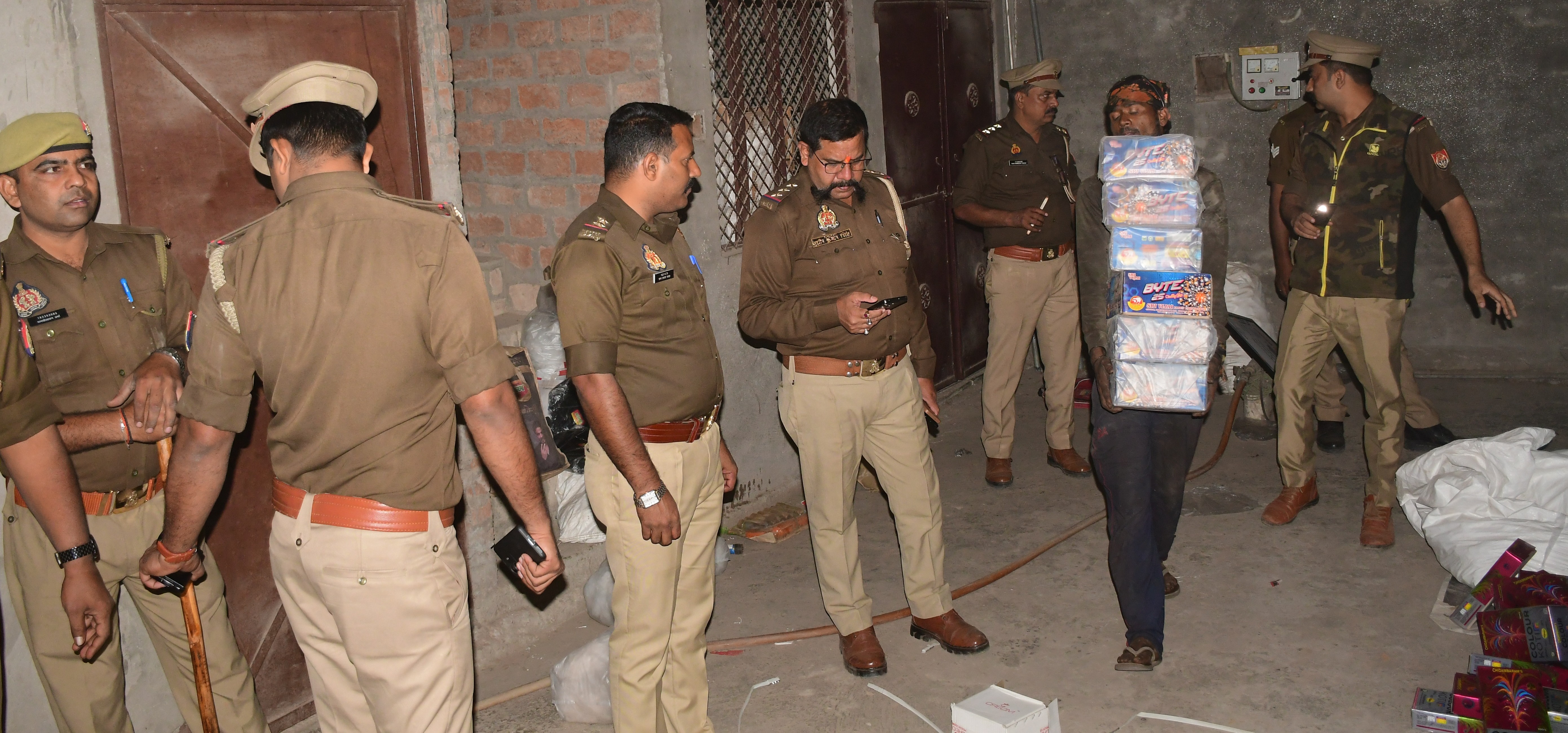 cache of gunpowder was hidden amidst dense population police arrived immediately and officers were stunned by stock