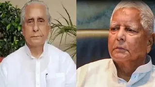 राजद के पूर्व प्रदेश अध्यक्ष जगदानंद सिंह व लालू प्रसाद। जागरण आर्काइव