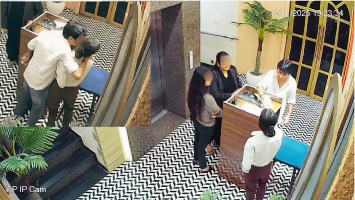 jhansi crime indecent act by businessman of jhansi with lady working on reception of hotel and bar booked after video viral