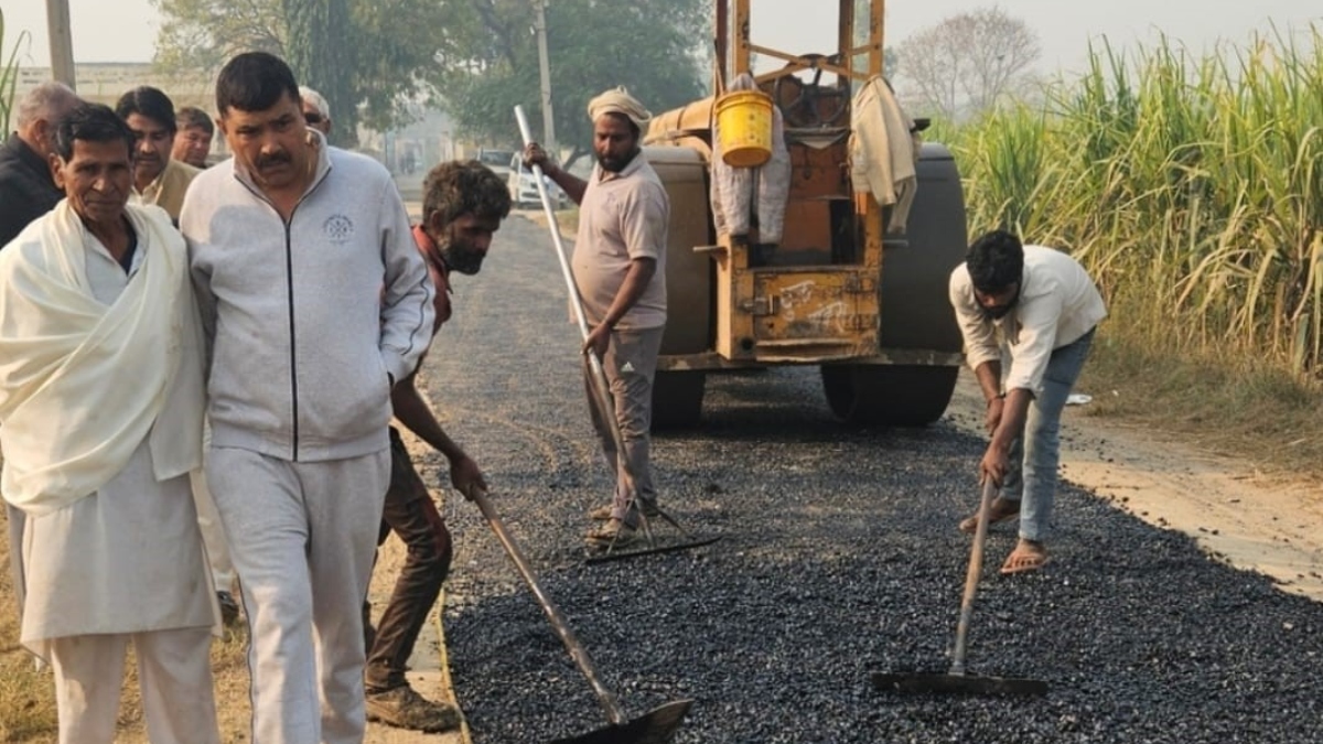 road construction starts on kajampurdausa banjarapur route
