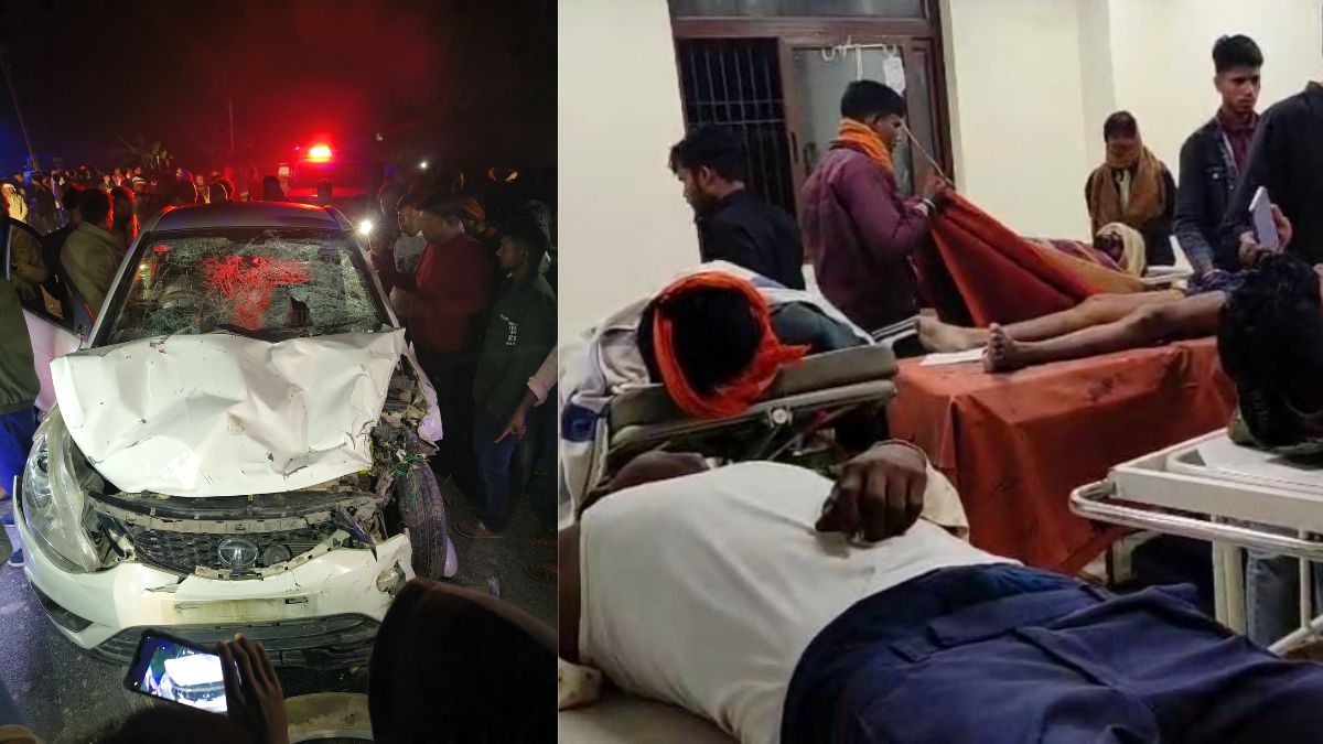 lauria road accident car rams wedding procession kills 3 injures 13 bihar news