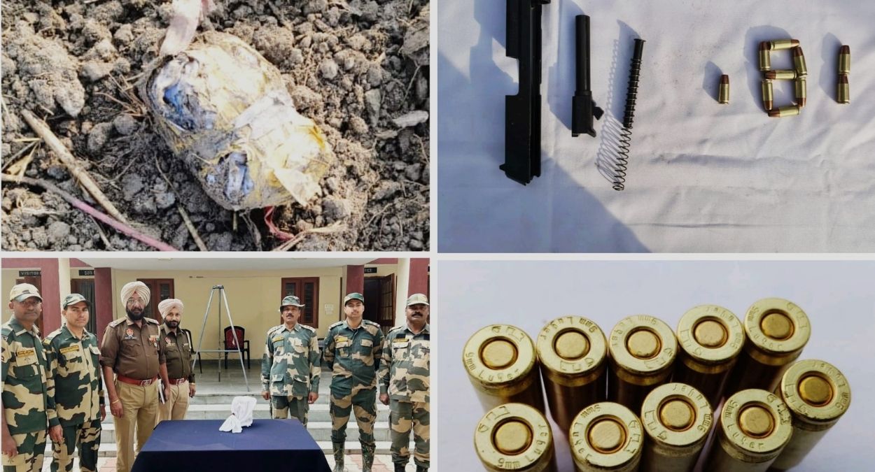 punjab border drones heroin pistols seized by bsf
