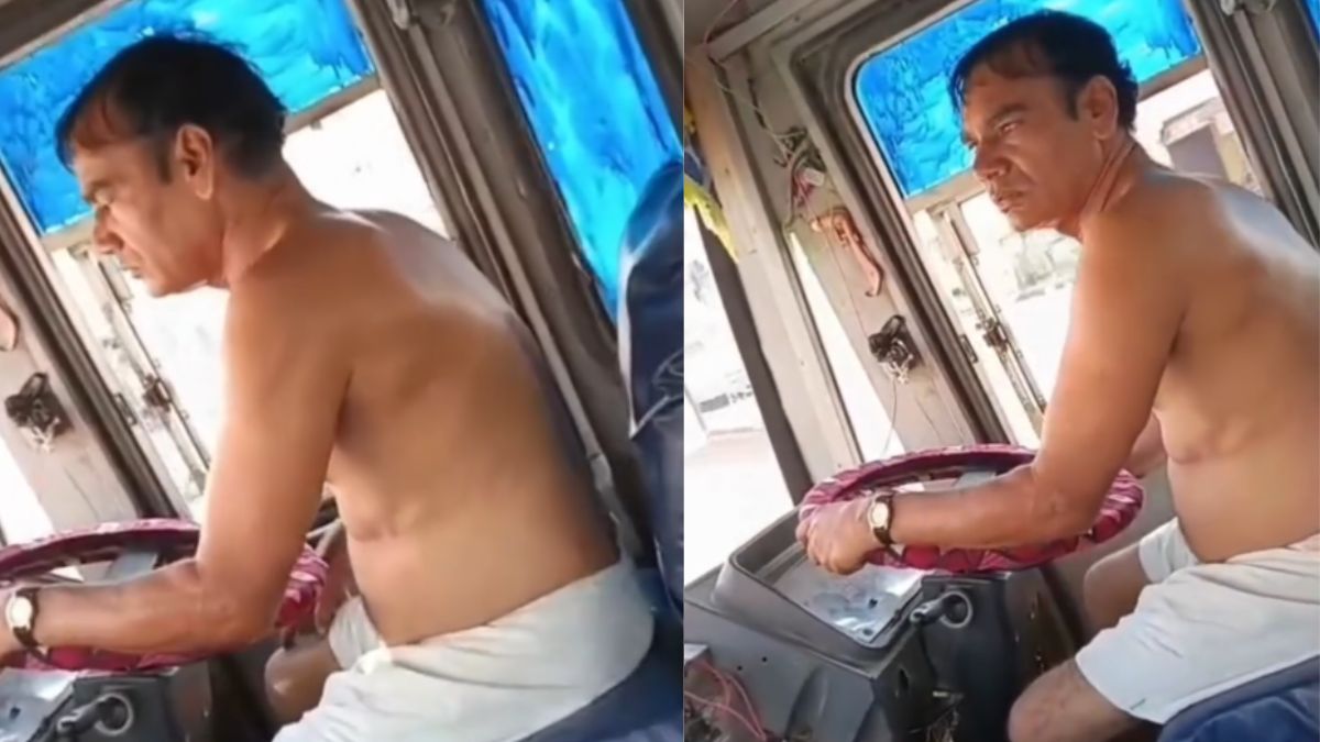 rajasthan roadways driver suspended for driving bus without clothes