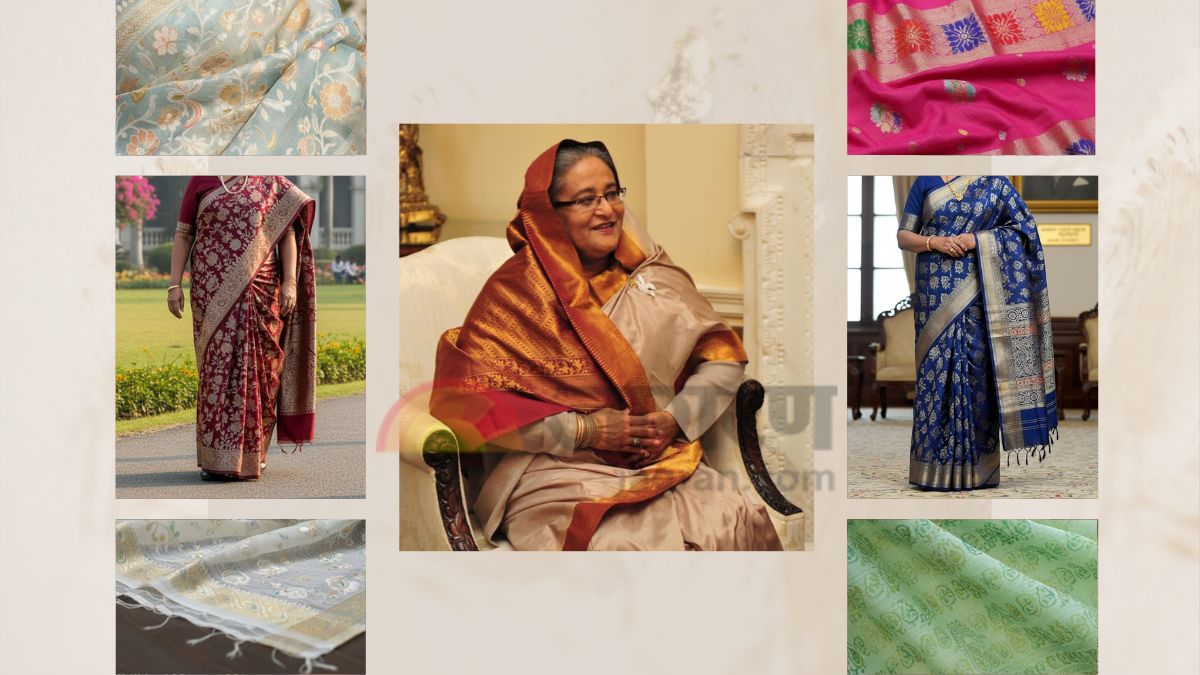 sheikh hasina jamdani saree symbolism history and weavers