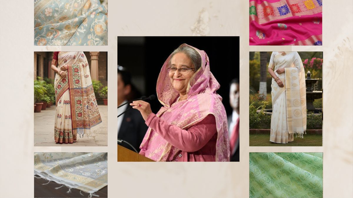 sheikh hasina jamdani saree symbolism history and weavers