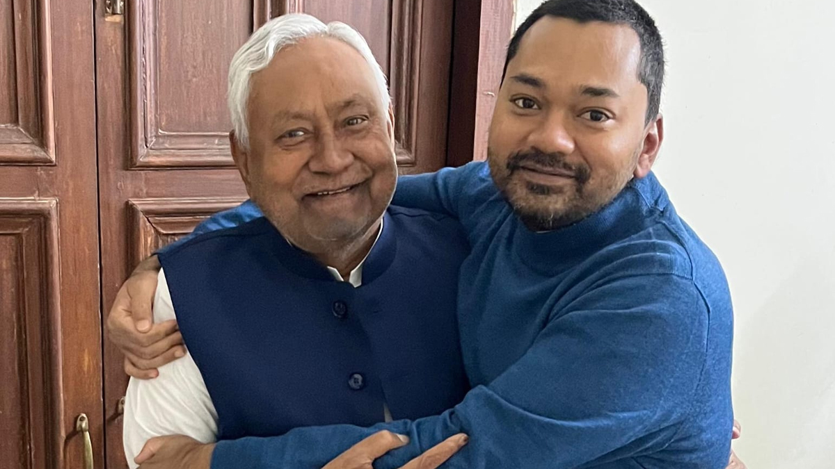 nitish kumar celebrates victory son nishants emotional embrace