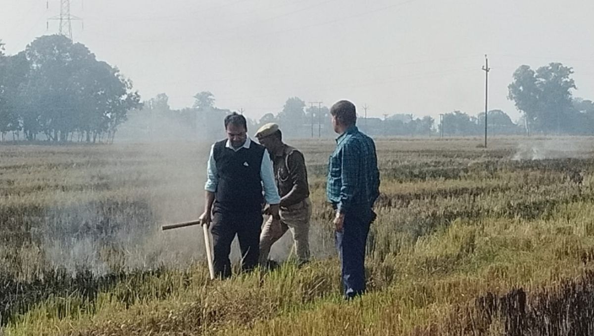 maharajganj parali burning action taken officials noticed