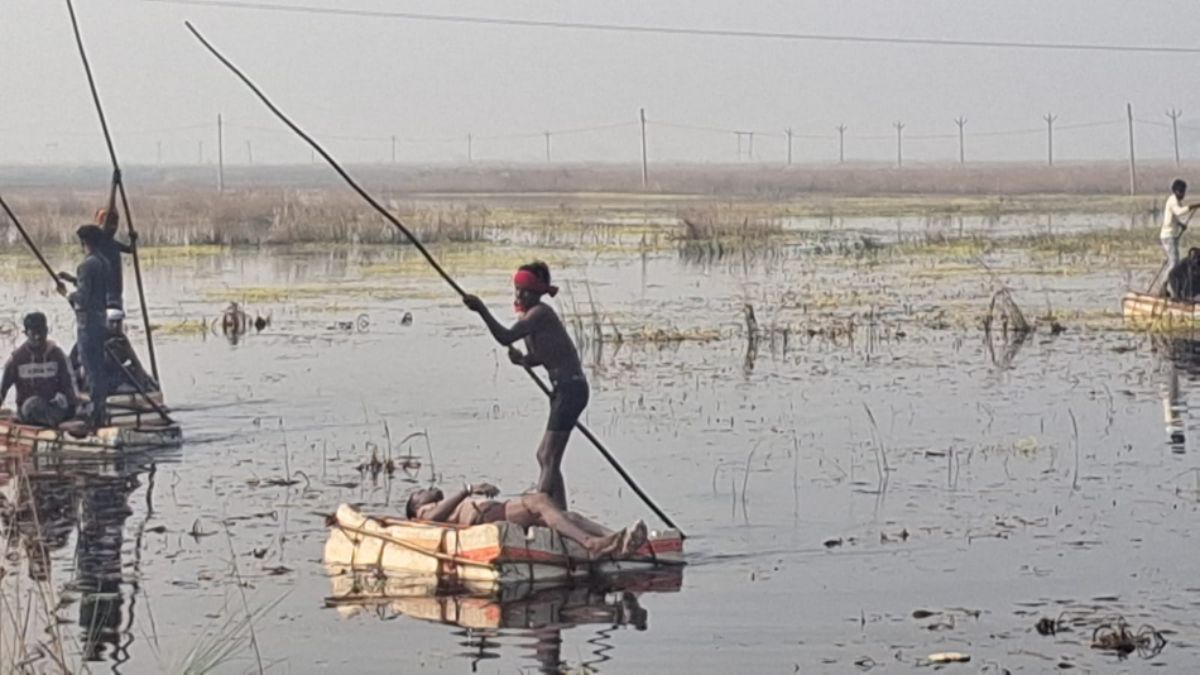 tragic death man drowns while fishing in madhaura saran