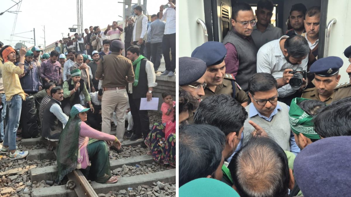 railway gm inspection in firozabad farmer protest project delays