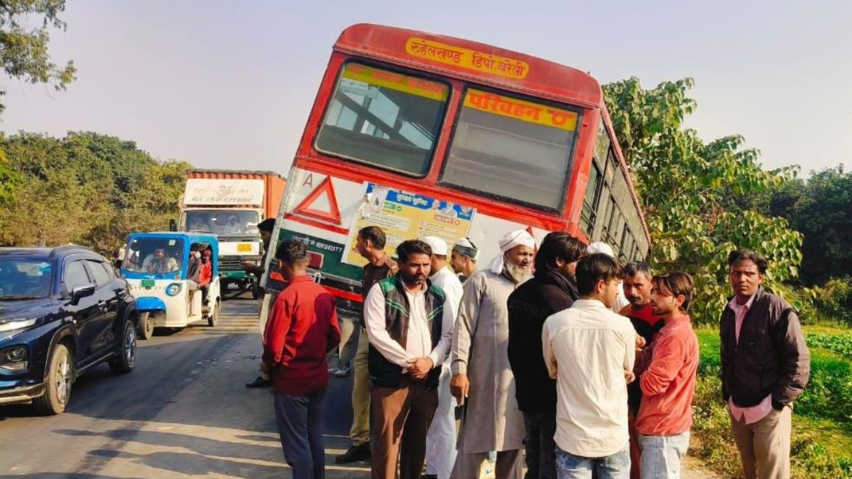 moradabad roadways bus accident one dead many injured