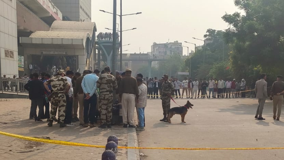 panic at raja nahar singh metro station unclaimed bags found