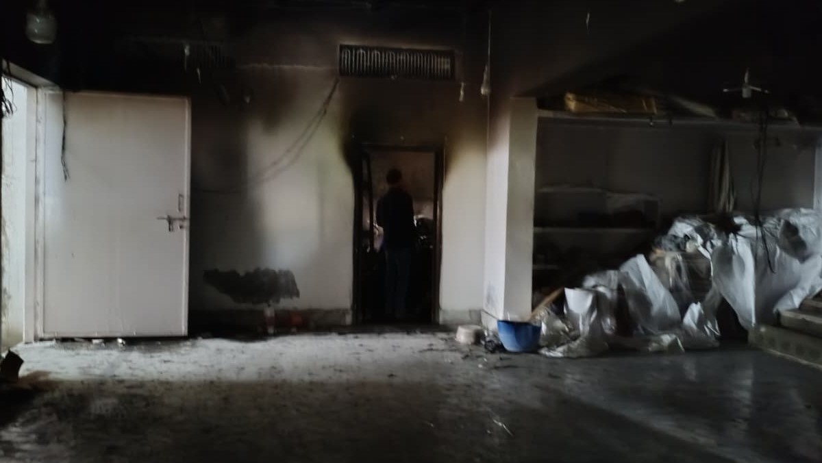 fire at carpet company in bhadohi elderly man dies massive loss