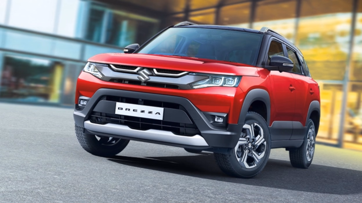 maruti brezza facelift spied first time panoramic sunroof adas and launch details emerge