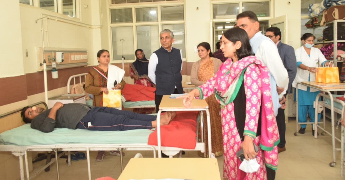 ayushman yojana acs inspects panchkula hospital focus on enhanced facilities