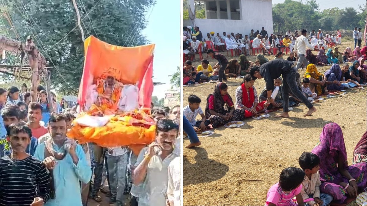 rajgarh villagers hold grand feast after monkeys death