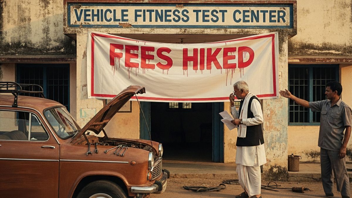 fitness test fees for 20yearold vehicles hiked up to 15 times in india