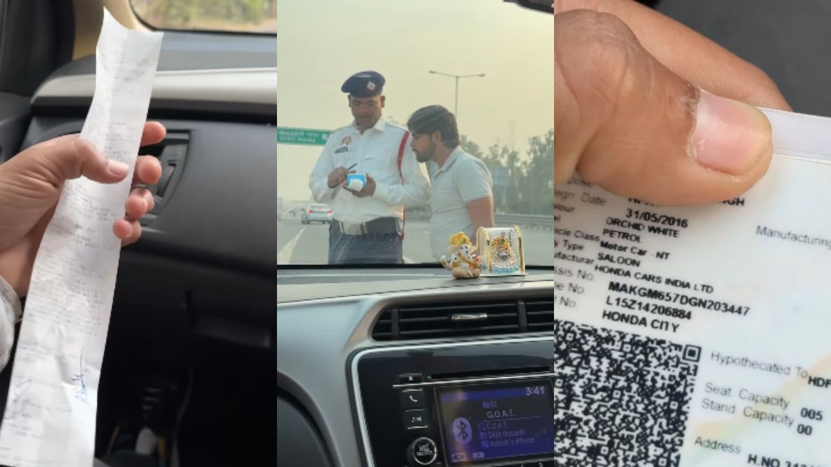 2016 honda city fined rs 20000 in delhi despite valid documents see viral video