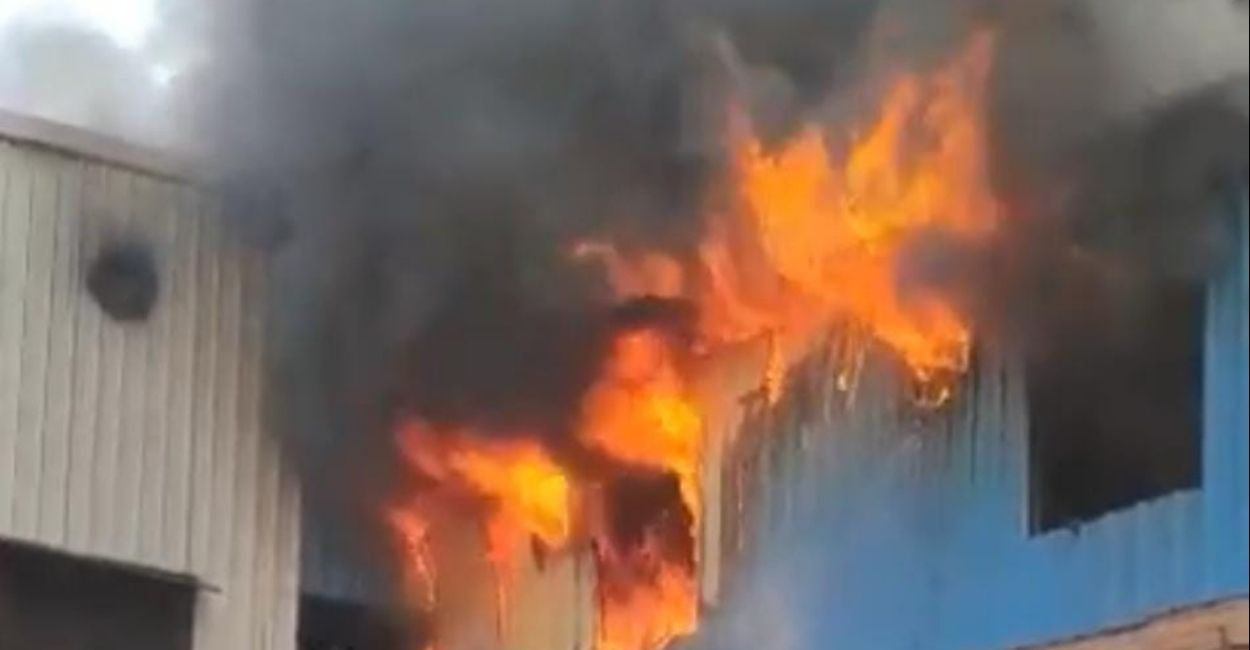 kanpur tannery fire in jajmau industrial area