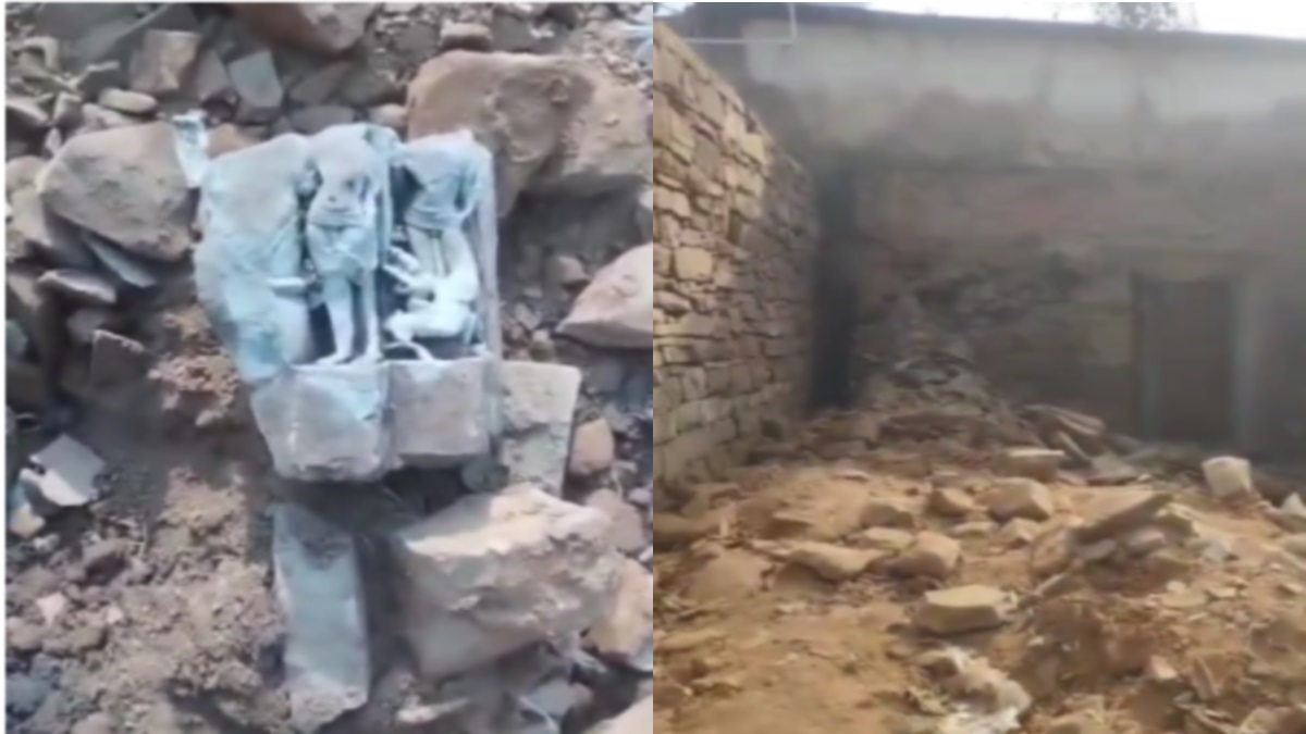 idol of lord ram found during mosque excavation in sagar tension grips