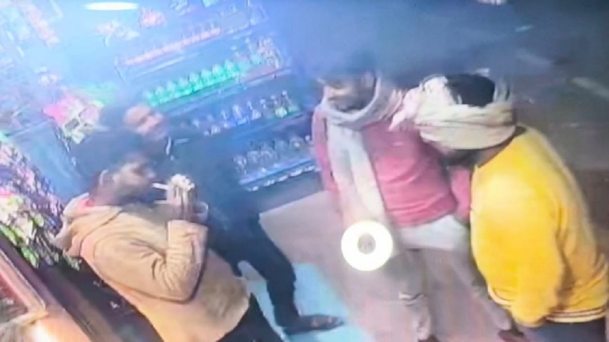 they first smoked cigarettes together at a shop then fired a shot captured on cctv footage incident in samastipur