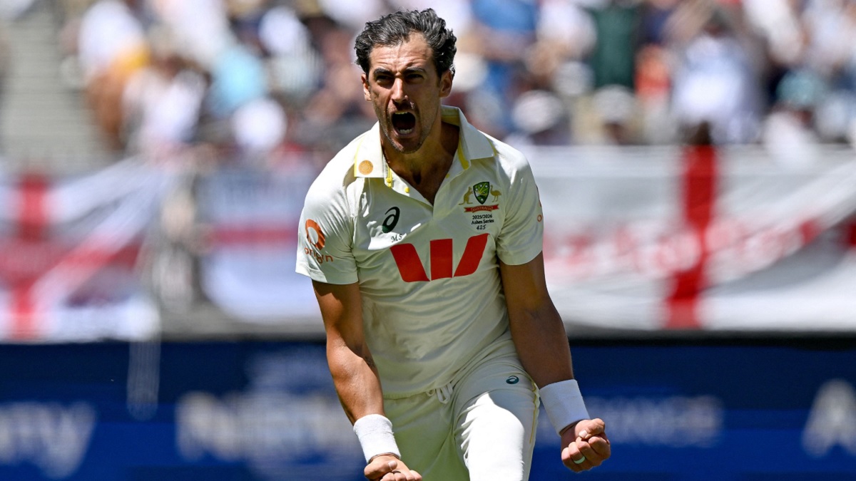 mitchell starc completes 100 ashes wickets against england by dismissing joe root for duck